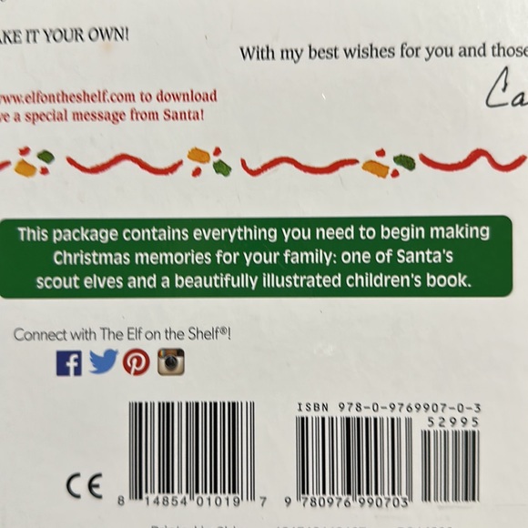 The Elf on the Shelf - A Christmas Tradition! Boy Elf - Like new in box! - Picture 12 of 12